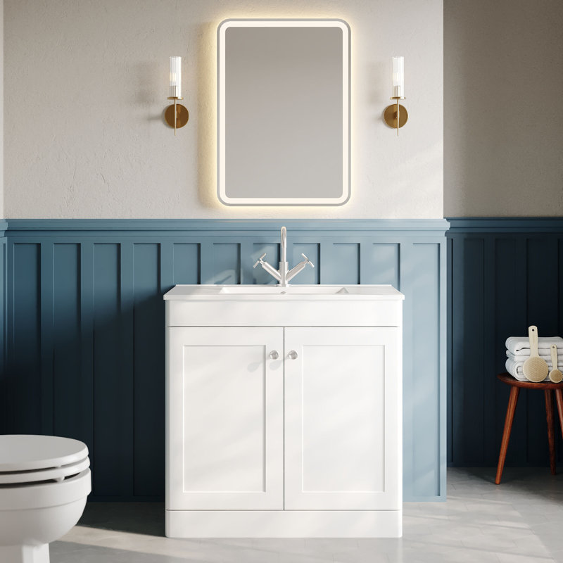 Classique Bathroom Vanity, Satin White, 80.5 cm W