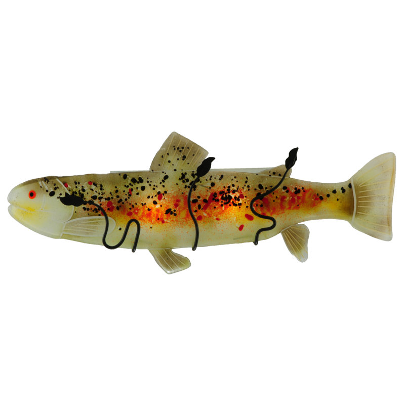 Handcrafted Glass Fish Wall Sconce with Black Accents
