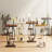 41.3" Industrial Console Table, 4-Tier Rustic Brown Sofa Table With Unique Circle Metal Frame & Storage Shelves, Narrow Entryway Accent Table For Living Room, Hallway, Foyer-511172730