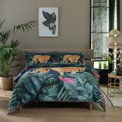 Deyongs Tivoli Blue 100% Cotton Duvet Cover Set - Piped Trim, 3 Pieces Set