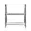 Candice 22 in. W Rectangular Clear Acrylic 2 Tier Etagere Bookcase, Clear