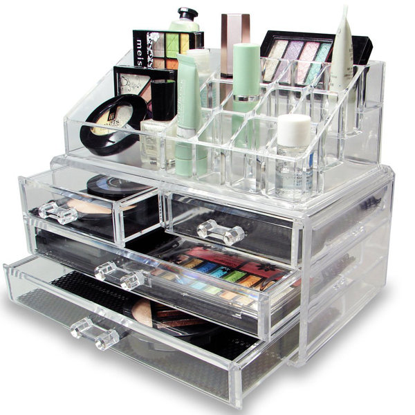 Gold Makeup Organizer Case Perfume Organizer Cosmetics -   Makeup case  organization, Perfume organization, Makeup storage box