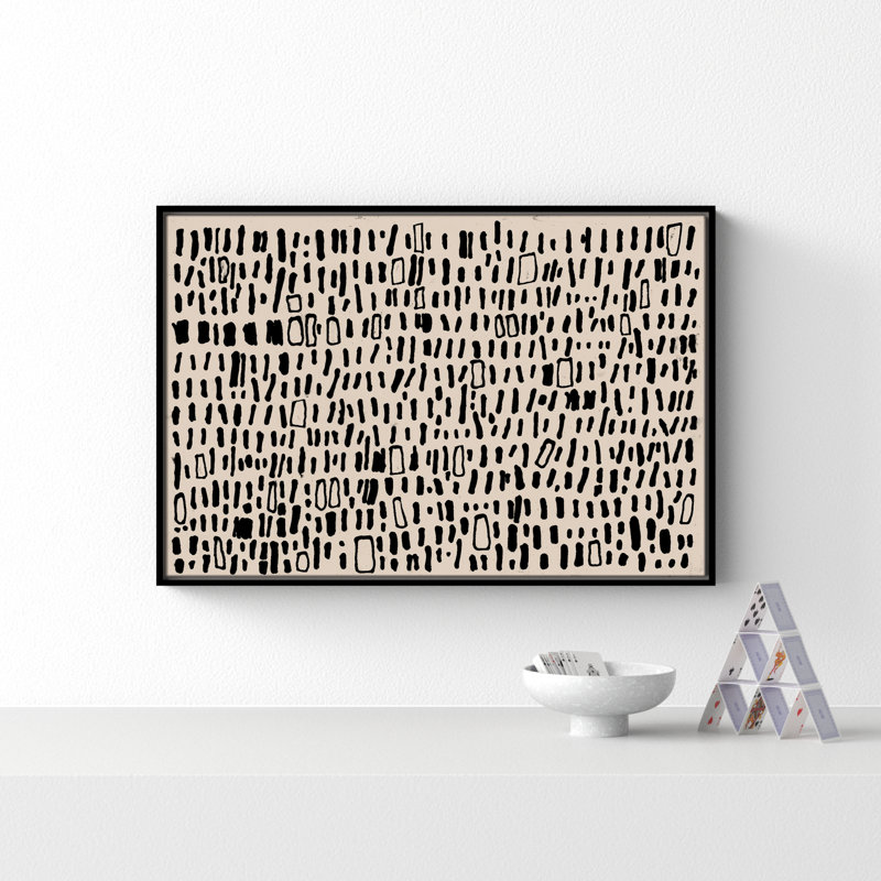 Tribal Code by Filippo Ioco, 25.5" H x 37.5" W x 2" D, Black