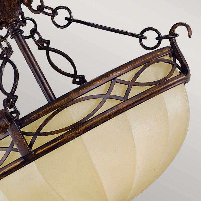 Pritzker Glass Semi Flush Mount
