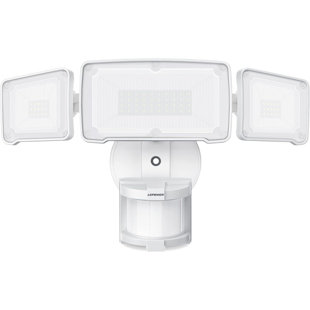 LEPOWER 35W LED Security Lights Motion Sensor Light Outdoor, 3500LM Motion Security Light, 5500K, IP65 Waterproof, 3 Head Motion Detected Flood Light For Garage, Yard, Porch (White)