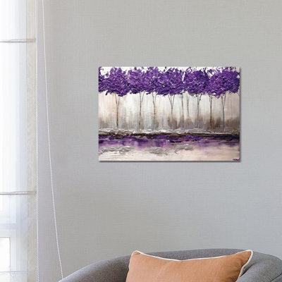 Purple Summer 1 Piece Wrapped Canvas Painting