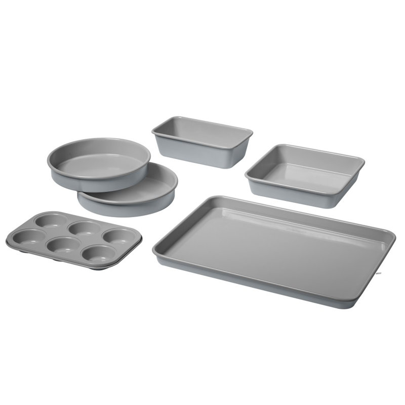Cuisinart 6-Piece Ceramic Nonstick Bakeware Set, Coconut Cream (Wayfair Exclusive)