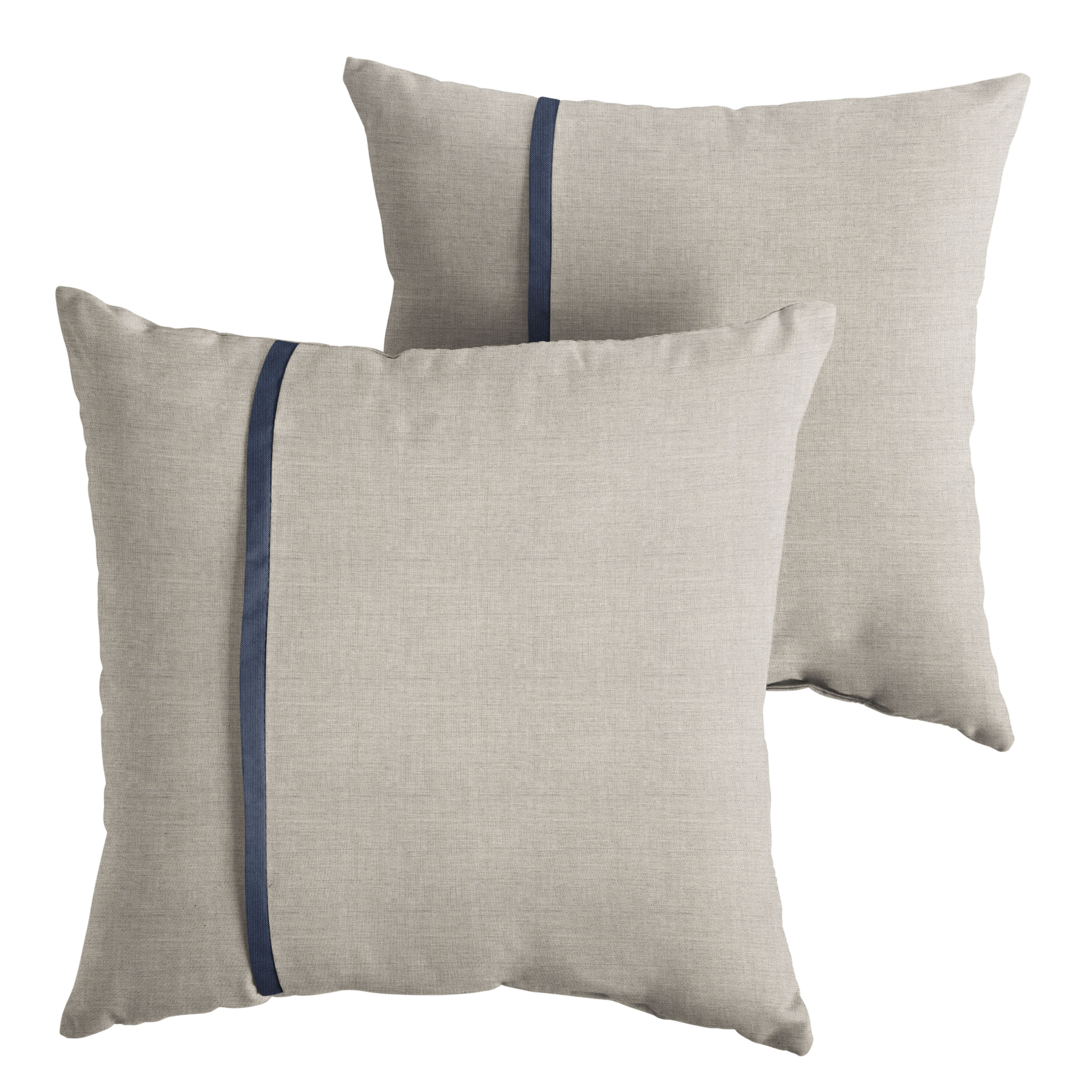 Indoor/Outdoor Toss Pillows - Gray, Size 16 in. Square, Sunbrella | The Company Store