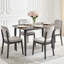 Stone Top Metal Base Dining Table-266395578