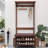 33.46"Dark Brown Minimalism Solid Wood Clothes Rack