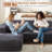Tashonda Boneless 104" Cloud Sectional Couch , L Shape Original Sofa Chaise Longue with Deep Seat and Wide Armrest for Living Room Bedroom,No Assembly Required-1069454599-1069454597