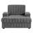 42" Oversized Chaise Lounge Indoor,Faux Rabbit Fur Sofa Bed With Storage Ottoman And Armrests,Cup Holders,Upholstered Sleeper Chair,Reading Couch With Deep Seat For Living Room,Bedroom