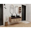 Meuble-lavabo 48 po avec 2 lavabos en céramique et support de rangement, 4 portes à fermeture douce, fixation à flotteur