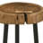 Landen Round Solid Tree Trunk Side Table Natural and Black