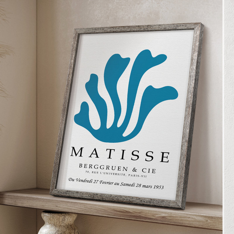 Matisse L XXXIV, reproduction d'art encadrée - bois massif, H 11 po x l 9 po