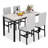 5 - Piece Faux Marble Breakfast Nook Dining Set-1482838520