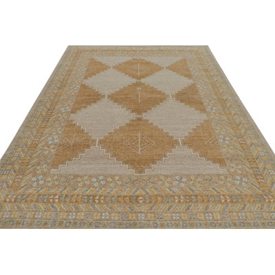 Distressed Homage Hand Knotted Wool Animal Print Area Rug