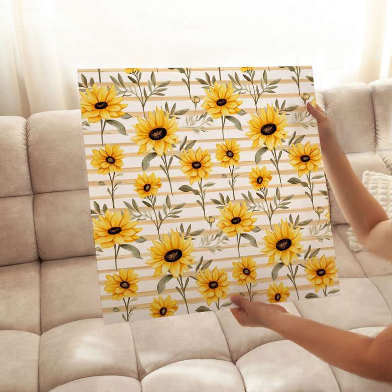 Motif de tournesols floraux, H 24 po x l 24 po