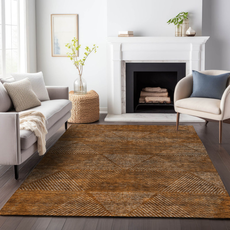 Malchow Washable Geometric Indoor / Outdoor Rug, Rectangle 8' x 10'