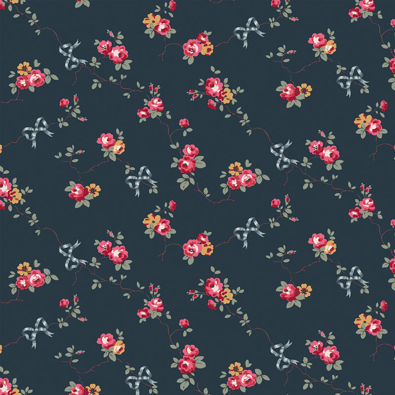 Cath Kidston Rose & Bows Navy, Green