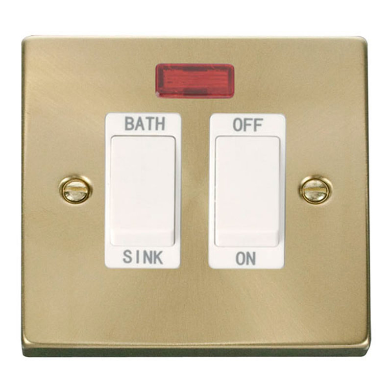 Satin Brass 20A DP Sink/bath Switch
