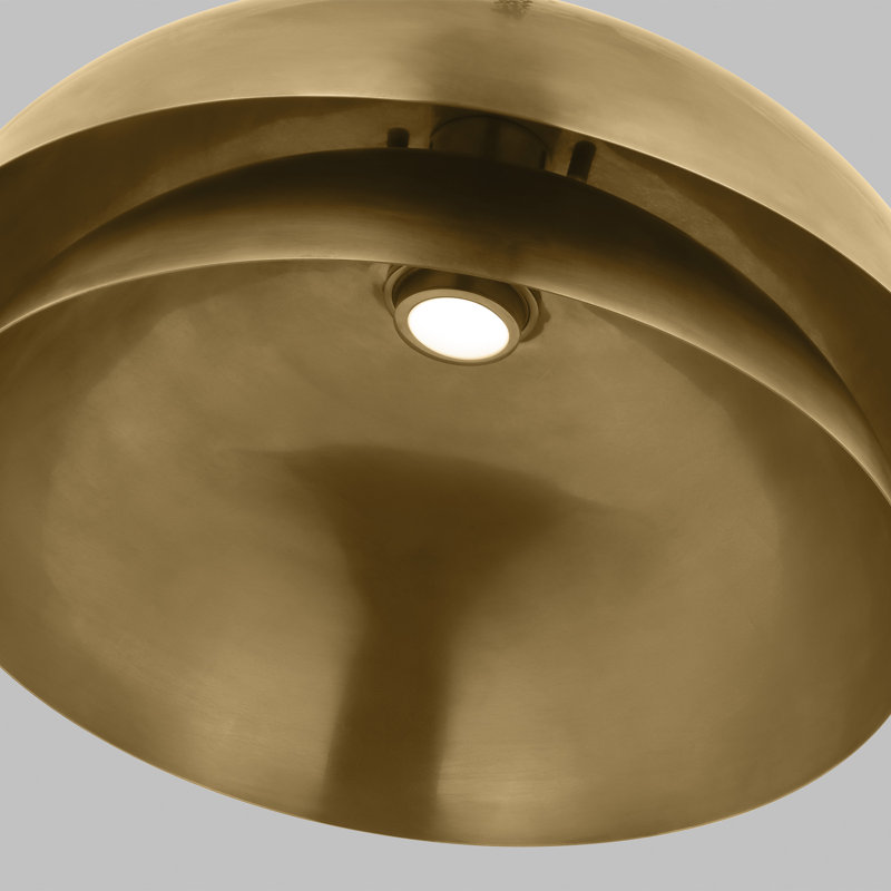 Shanti 1 - Light LED Flush Mount, Natural Brass