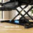 VersaDesk PowerPro 36" Electric Standing Desk Converter with Push-Button Height Adjustment & USB Charging Port, Cherry-1240697225-1240697228