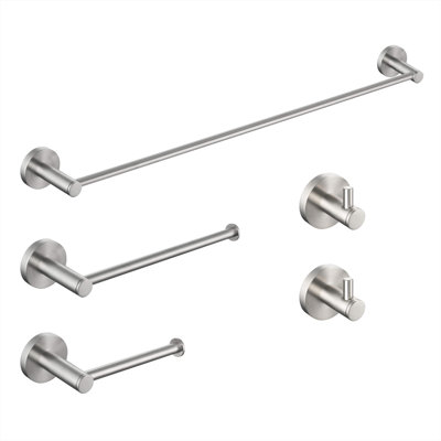 Circular 5 - Piece Bathroom Hardware Set