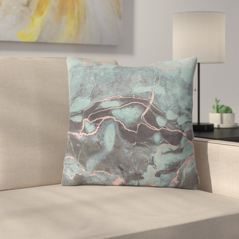Coussin décoratif en marbre Emanuela Carratoni and Blush, 26 po x 26 po