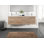 Meuble-lavabo double mural 72 po avec comptoir en porcelaine Celino