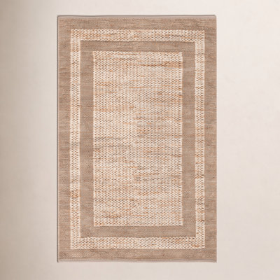Brown Hand-Woven Jute Rug