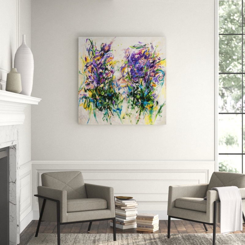 Gathering the Violetsb Wrapped Canvas Painting