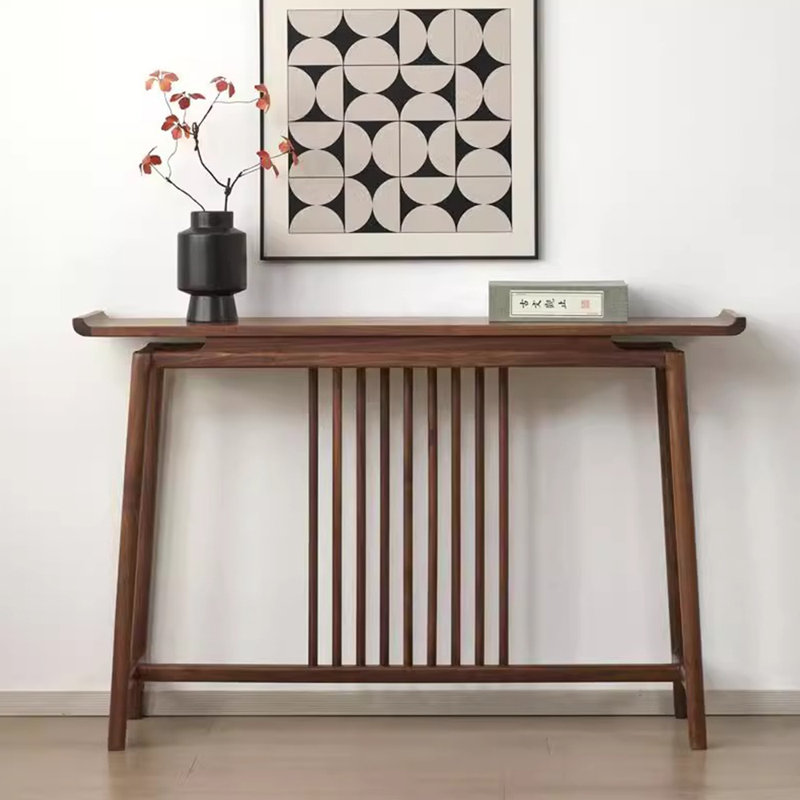 Console simple de style chinois, H 34,6 po x l 47,2 po x P 13,8 po