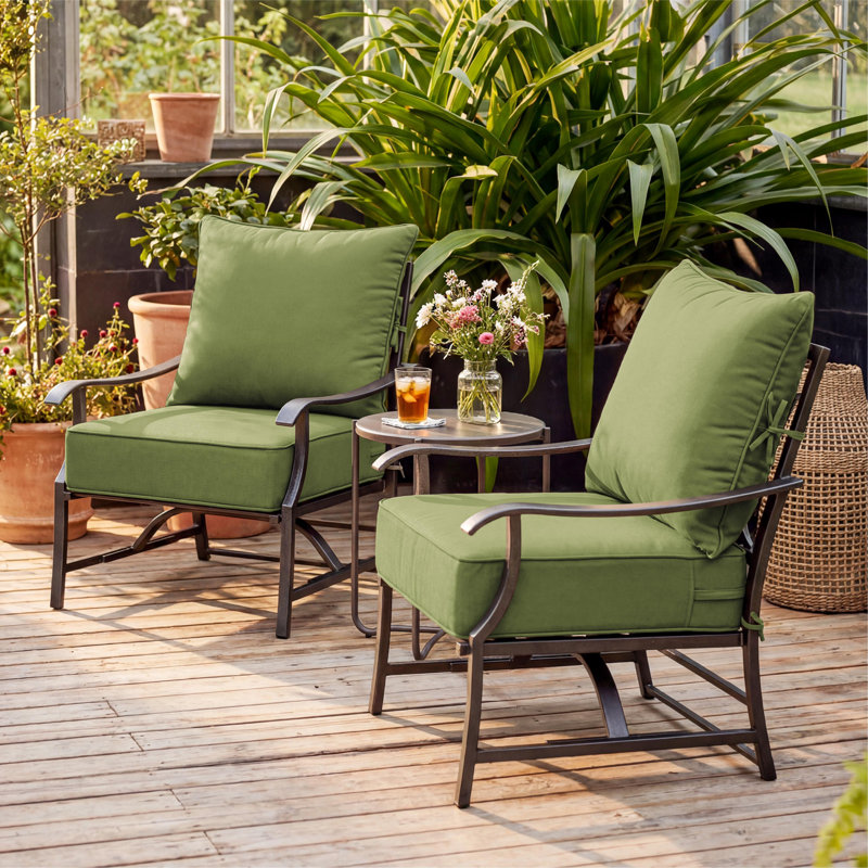 Wynee 24"W X 24"D Outdoor Cushions 6.5'' Deep Seating Cushion Set Indoor and Outdoor Seat / Back Cushion, Only Cushions