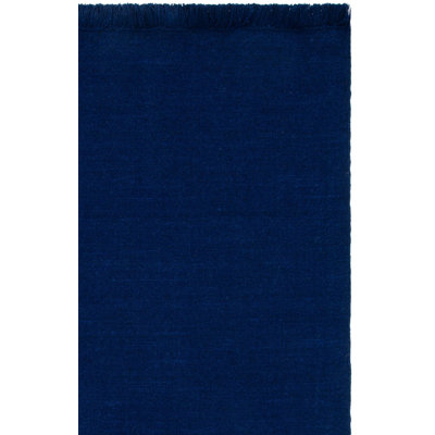 Tapis bleu marine en laine / coton tissé à la main Lauren Ralph Lauren