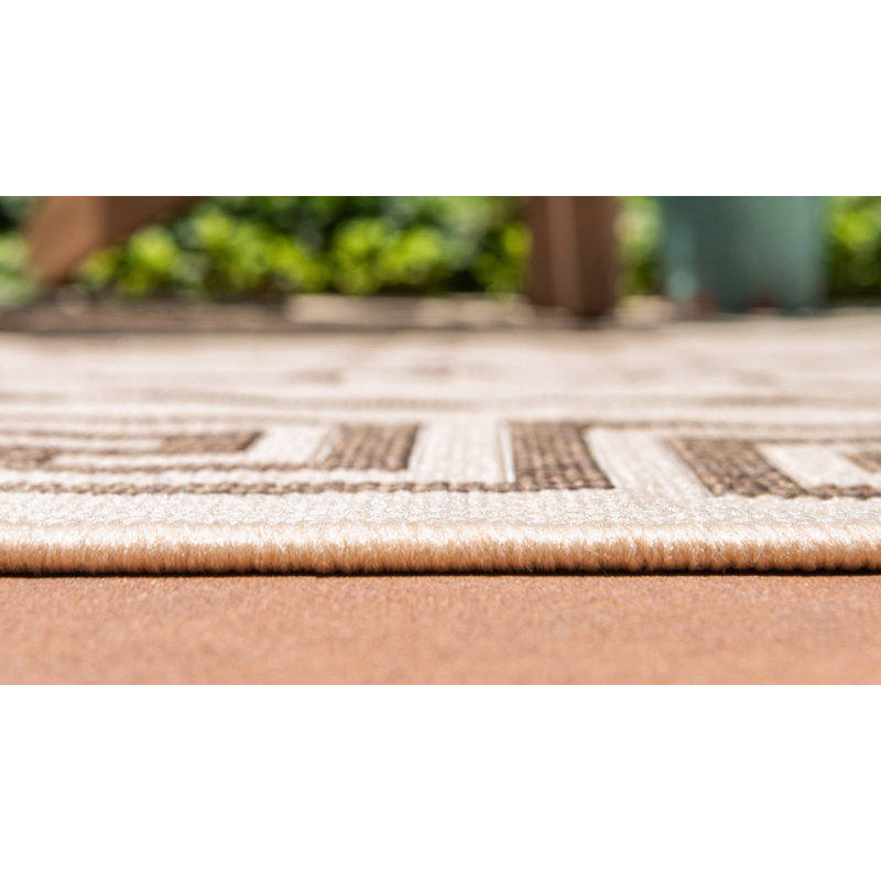 Tapis intérieur / extérieur beige Georgianna, Tapis de couloir 2 pi 2 po x 6 pi
