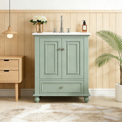 Meuble-lavabo de salle de bain 24 po avec lavabo en céramique