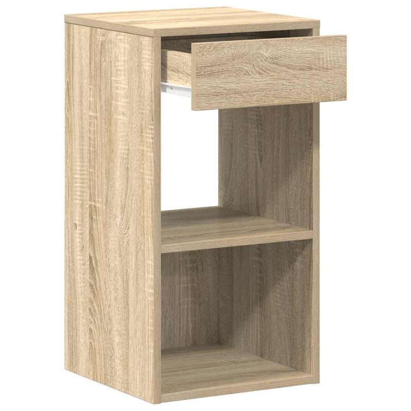 Rontavius 35cm W Manufactured Wood Bedside Table, Set of 2, Sonoma Oak