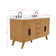 Hoult 60 in. Natural Teak Double Bathroom Vanity with Quartz Top