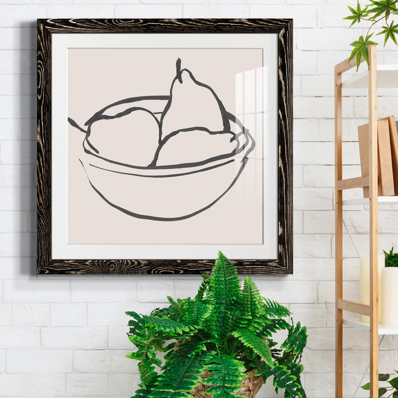 Simple Pear II - reproduction encadrée de qualité supérieure - prête à être accrochée, Cadre noir