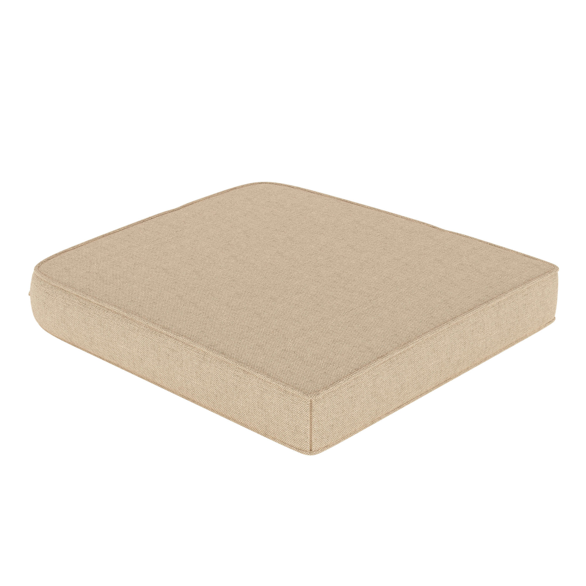 Sunbrella® Outdoor Dining Chair Seat Cushion, Antique Beige Sunbrella® Canvas, 20" W x 18" D