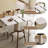 Retractable Rock Slab Dining Table Set