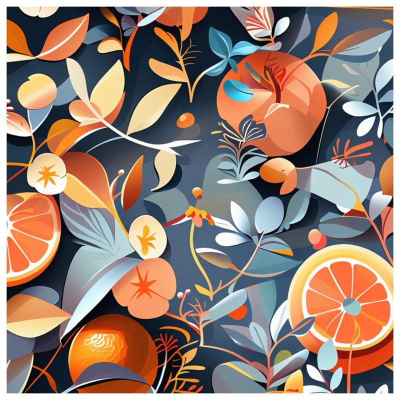 Jeté en molleton Oranges - Jetés floraux pour canapés ou lits, 60in W x 80in H