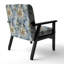Chaise d'appoint florale Cobalt-6885403