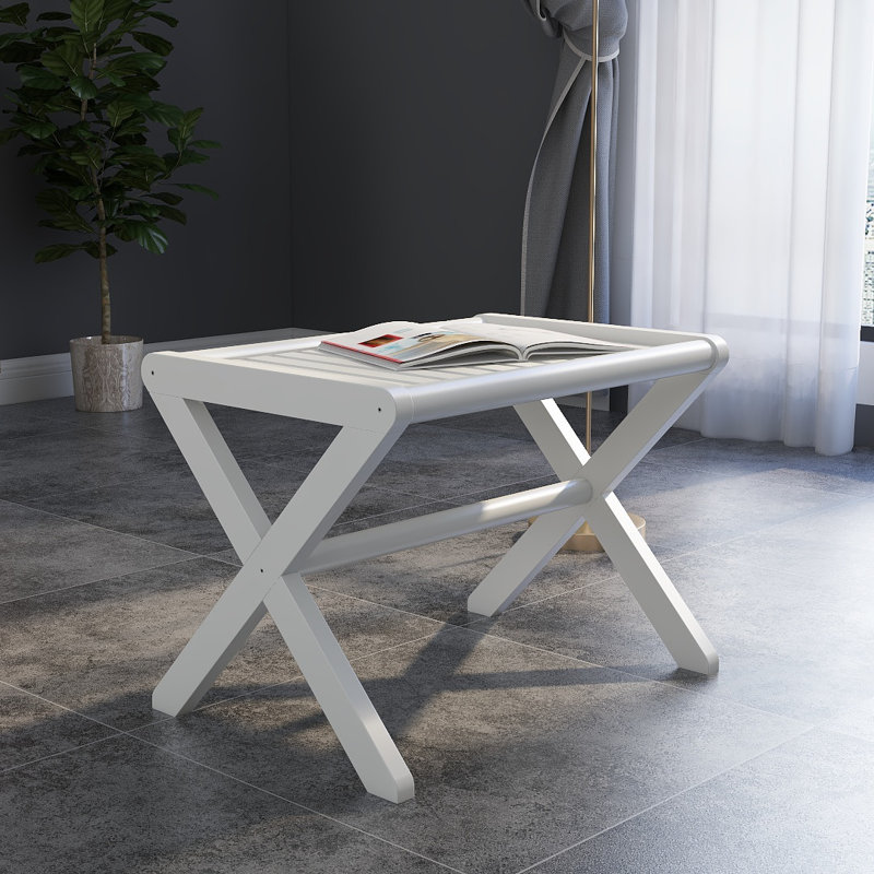 Tabouret de coiffeuse Hales, Blanc