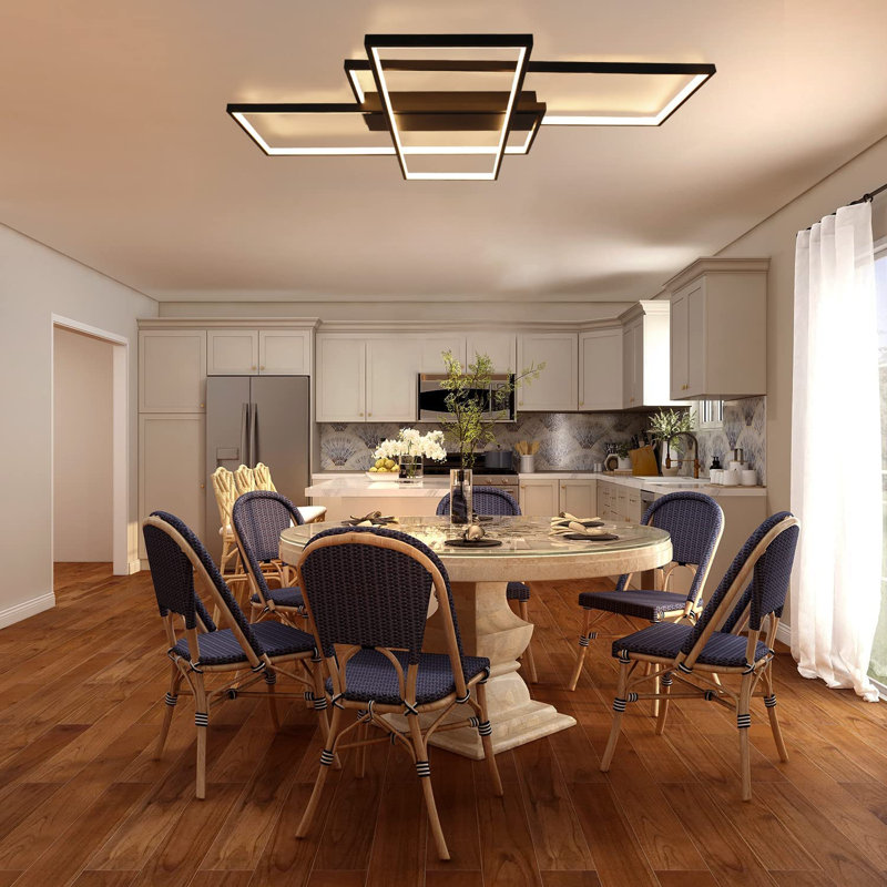 Emeka LED Flush Ceiling Light, Black