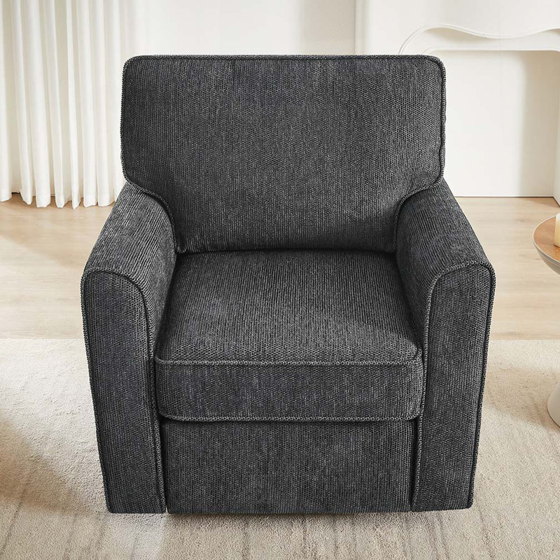 Fauteuil rembourré pivotant, Gris