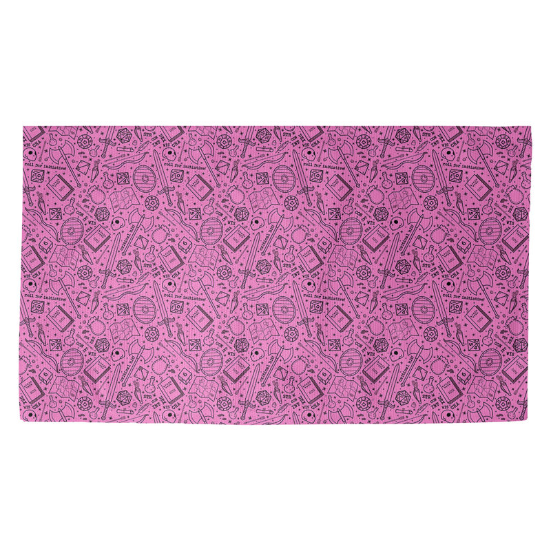 Tapis rose/noir rpg Avicia, Rectangle 2 pi 2 po x 3 pi 4 po