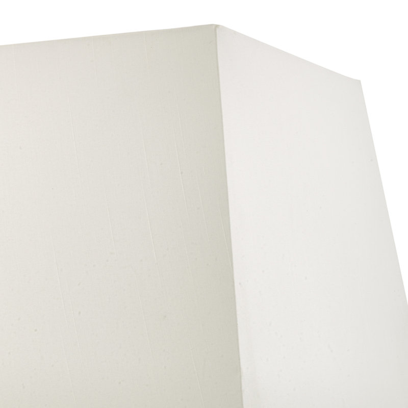 30cm H Faux Silk Square Lamp Shade ( Screw On ) in Ivory