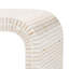 Table de bout en nacre de Capiz beige et blanche